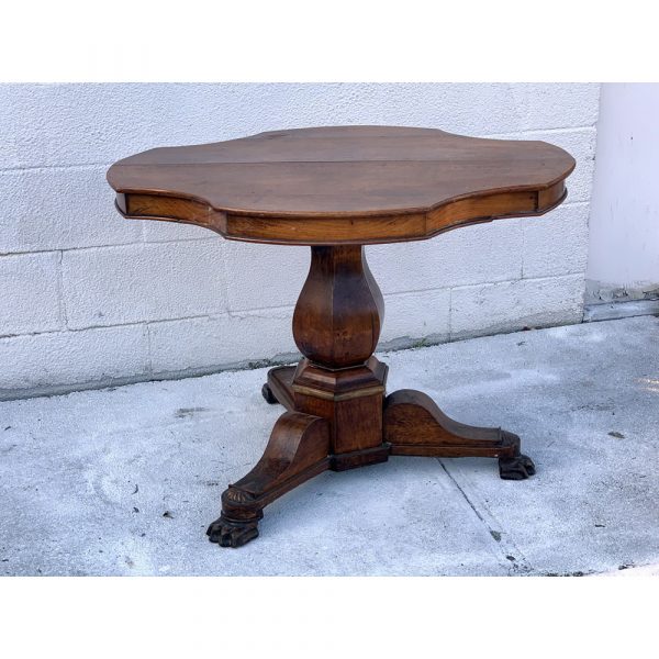 English Country Antiques Pedestal Table in Oak. c 1860