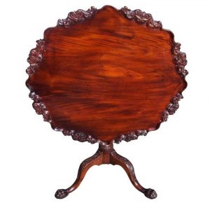 Golden & Associates Antiques American Chippendale Mahogany Tilt-Top Hairy Paw Tea Table, Circa 1750