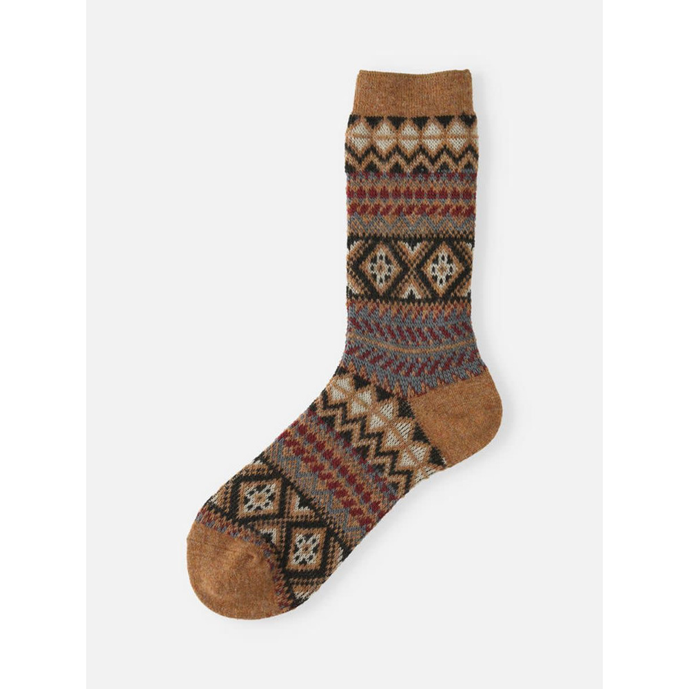 Tabio Mid-High Sock With Colorful Geometric Merino Wool – Cool City ...