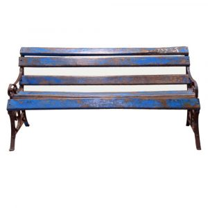 Lalji Handicrafts Antique Cast Iron & Wooden Bench