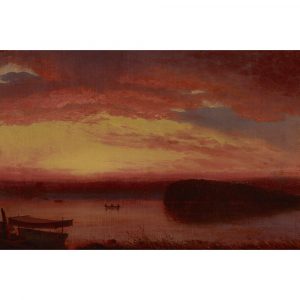 M.S. Rau Sunset On Lake George By Louis Remy Mignot