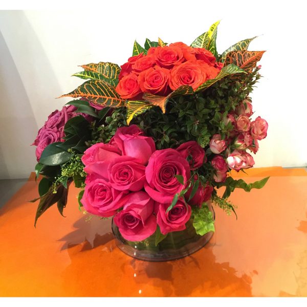 Richard Salome Flowers Tricolor Rose Arrangement