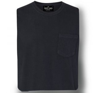 Robert James Daggers Pigment Dyed Pocket Tee- Washed Black Men's Knit T-Shirt