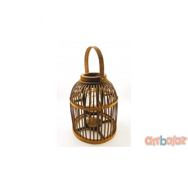 Ambalaz Decorative Wooden Cage-Lantern