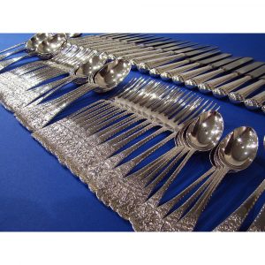 Daniel Bexfield A Rare Victorian Silver 'Neptune' pattern Cutlery Set