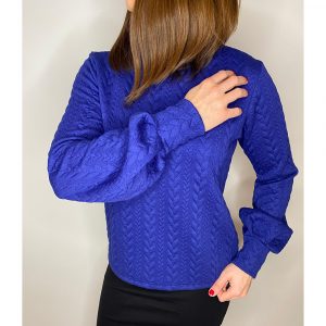 Studio Catta Electric Blue Sweater With Puffy Sleeves