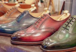 crockett & jones oxford shoes in red blue and green